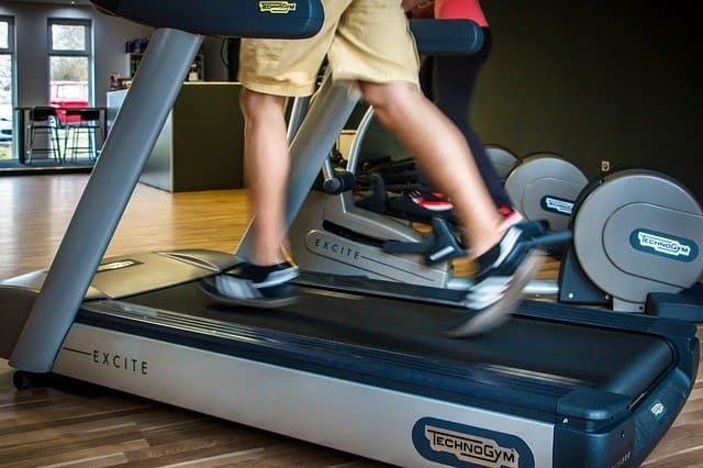 Image of a technogym treadmill.