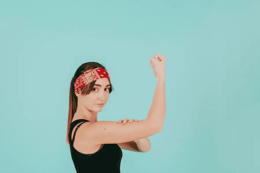 Image of a woman flexing her bicep