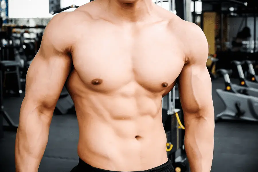 Man with visible abs